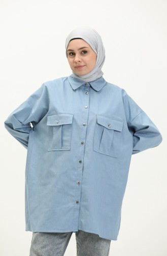 Chemise à Poche 15063-03 Bleu Foncé 15063-03