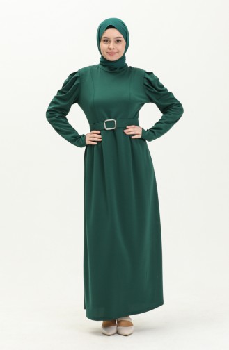 Robe Hijab Vert emeraude 11M05-04