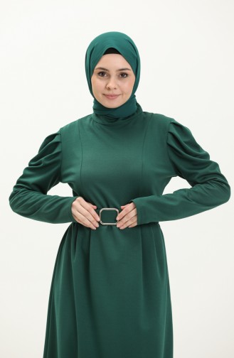 Smaragdgrün Hijab Kleider 11M05-04