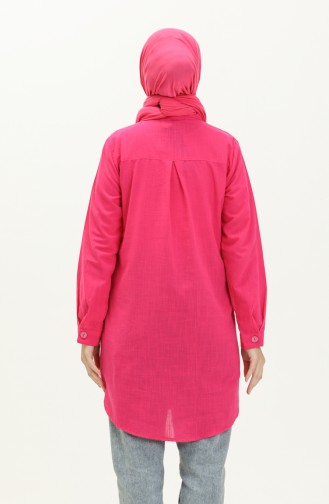 Linen Pearl Tunic 0048-01 Fuchsia 0048-01