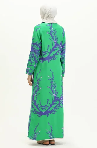 Robe de Prière à Manches Longues en Viscose 6363-03 Vert 6363-03