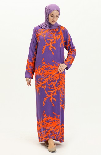 Viscose Long Sleeve Prayer Dress 6363-05 Purple 6363-05