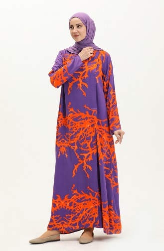 Viscose Long Sleeve Prayer Dress 6363-05 Purple 6363-05