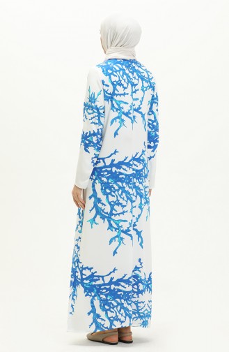 Viscose Long Sleeve Prayer Dress 6363-06 White 6363-06