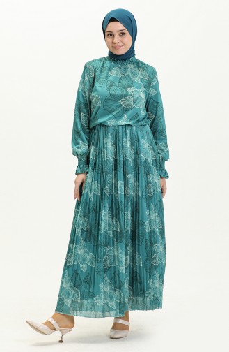Minzengrün Hijab Kleider 13491