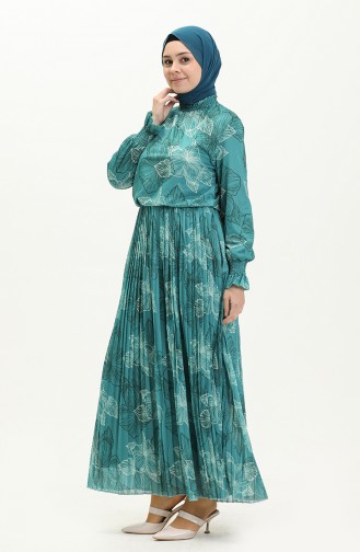 Minzengrün Hijab Kleider 13491
