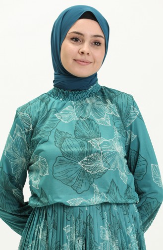 Minzengrün Hijab Kleider 13491