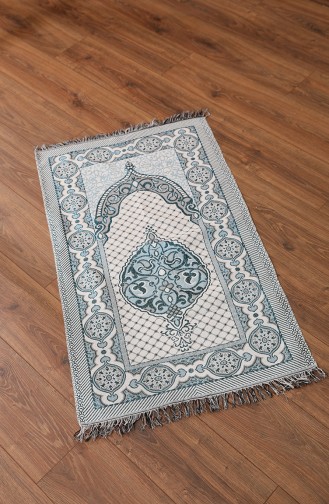 Double-Sided Silvery Prayer Rug  0161-03 Blue 0161-03