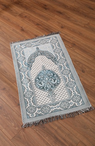 Tapis de Prière à Paillettes Double Face 0161-03 Bleu 0161-03