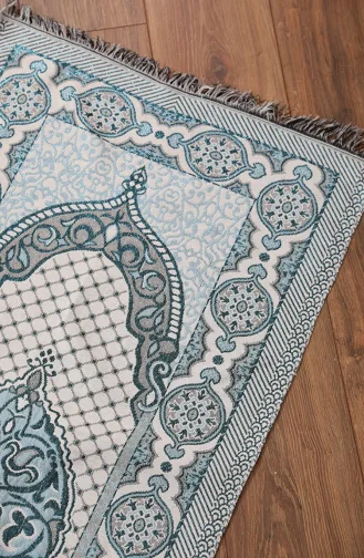 Double-Sided Silvery Prayer Rug 0161-03 Blue 0161-03