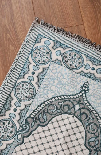 Double-Sided Silvery Prayer Rug 0161-03 Blue 0161-03