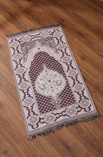 Double-Sided Silvery Prayer Rug 0161-04 Purple 0161-04