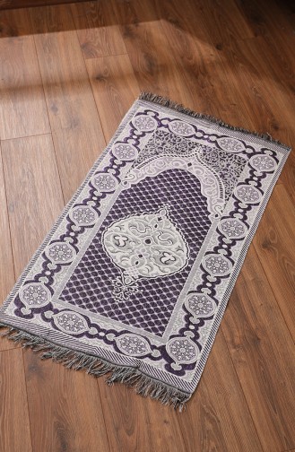 Tapis de Prière à Paillettes Double Face 0161-05 Plum 0161-05