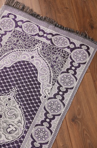 Tapis de Prière à Paillettes Double Face 0161-05 Plum 0161-05