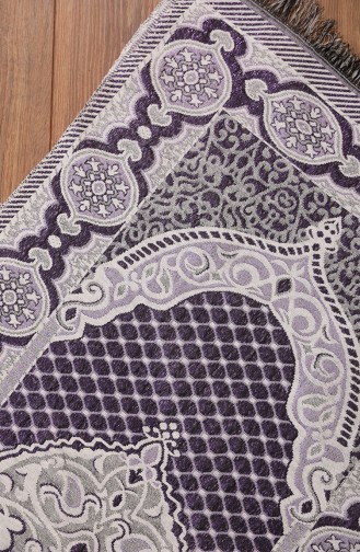 Tapis de Prière à Paillettes Double Face 0161-05 Plum 0161-05