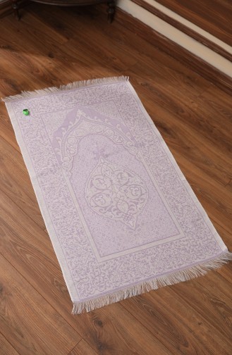 Patterned Prayer Rug with Zikr Counter Gift 0164-03 Lilac 0164-03