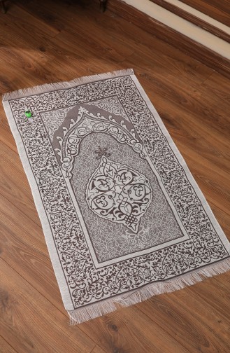 Tapis de Prière à Motifs Zikirmatik Offert 0164-04 Brun Clair 0164-04