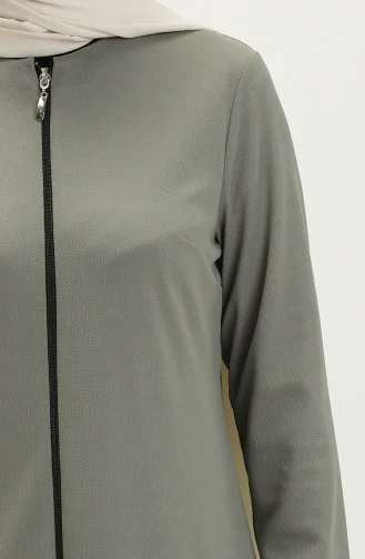 Fermuarlı Ferace 2025-01 Çağla Yeşili