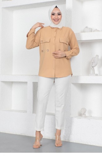 Mink Overhemdblouse 14165