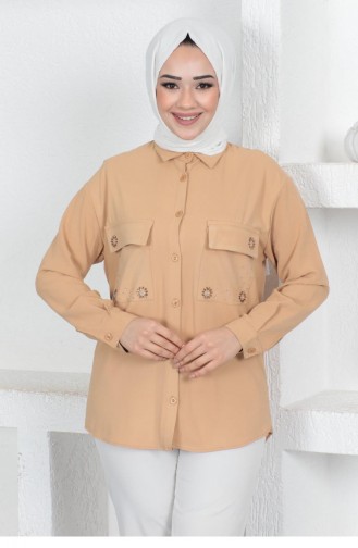 Mink Overhemdblouse 14165