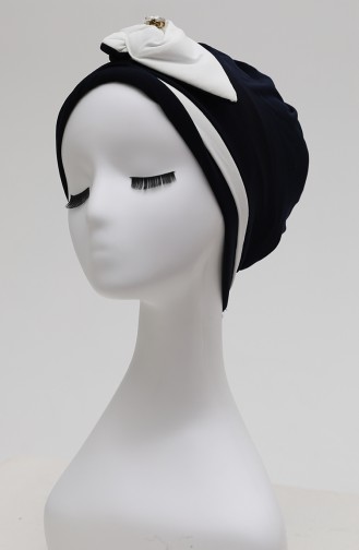 Dunkelblau Praktischer Turban 9031-22