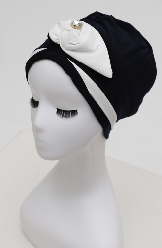 Dunkelblau Praktischer Turban 9031-22