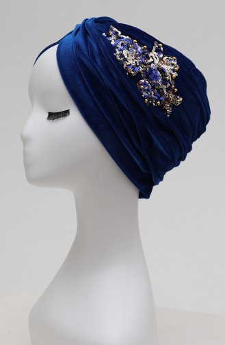 Velvet Sequin Vera Bonnet Blue 0039-17