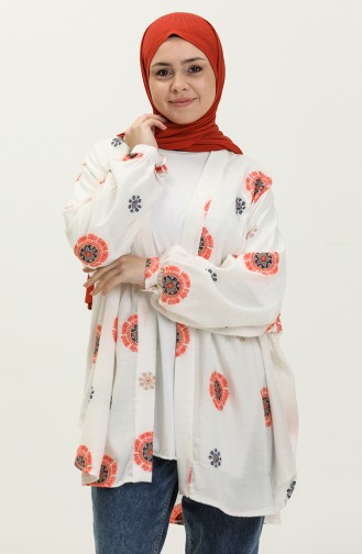 Nakışlı Kimono Oranj