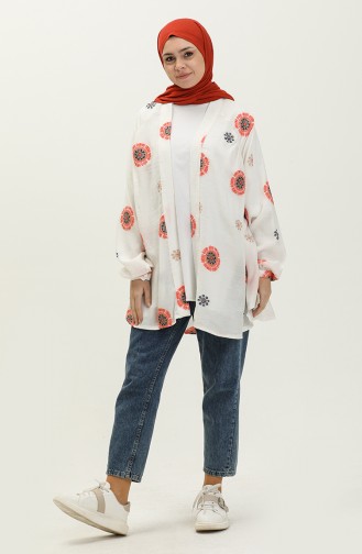 Nakışlı Kimono Oranj