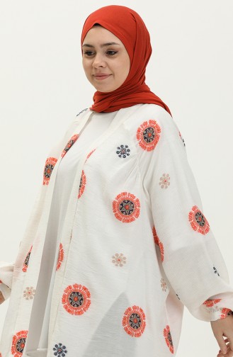Nakışlı Kimono Oranj