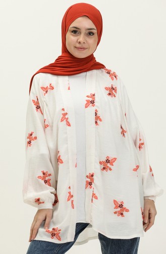 Nakışlı Kimono Oranj