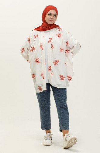 Nakışlı Kimono Oranj