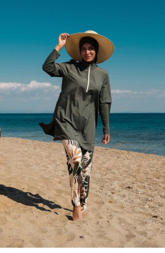 Khaki Swimsuit Hijab 2588