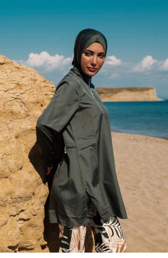 Khaki Modest Swimwear 2588