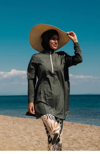 Khaki Modest Swimwear 2588