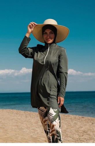 Khaki Swimsuit Hijab 2588