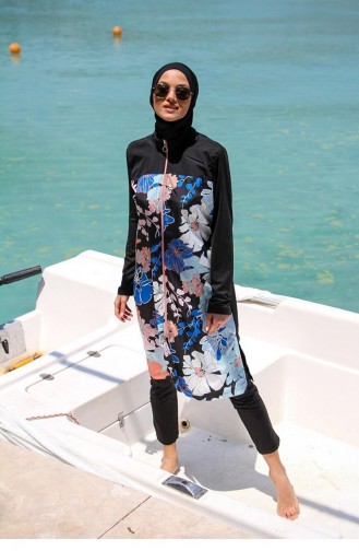 Black Swimsuit Hijab 2594