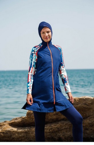 Maillot de Bain Hijab Bleu Marine 2597