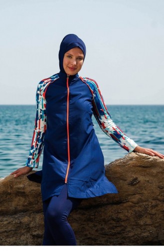 Navy Blue Swimsuit Hijab 2597