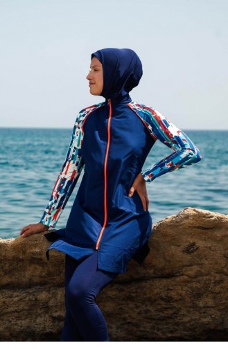 Navy Blue Swimsuit Hijab 2597