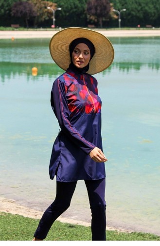 Navy Blue Swimsuit Hijab 2598