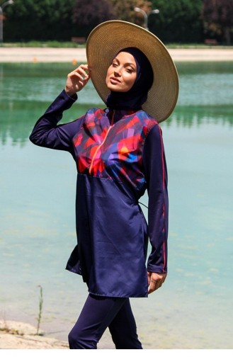 Navy Blue Swimsuit Hijab 2598