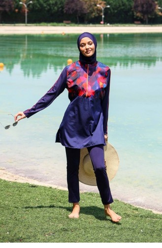 Navy Blue Swimsuit Hijab 2598