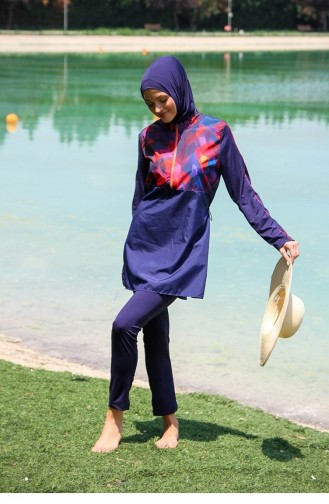 Navy Blue Swimsuit Hijab 2598