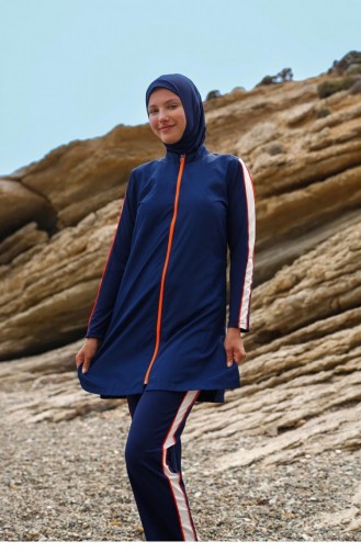 Navy Blue Swimsuit Hijab 2599