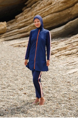 Navy Blue Swimsuit Hijab 2599