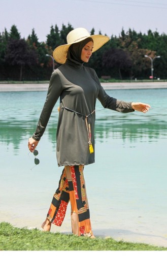 Khaki Hijab Badeanzug 2608