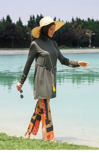 Khaki Swimsuit Hijab 2608