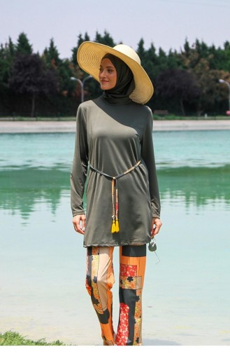 Khaki Swimsuit Hijab 2608