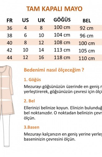 Marina Kadın Siyah Tesettür Mayo M2224